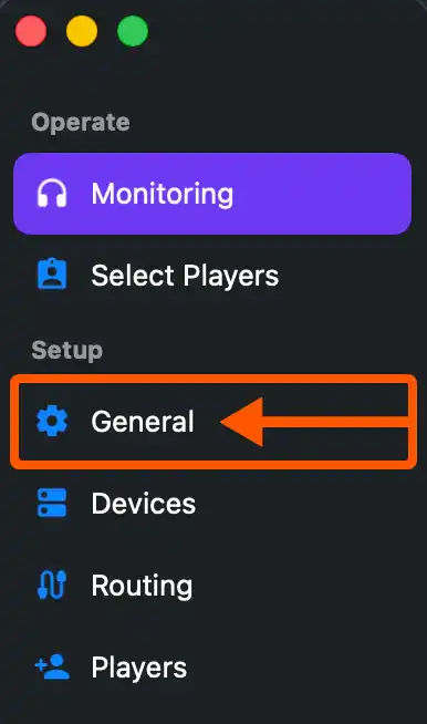 Navigate to general settings from the sidebar