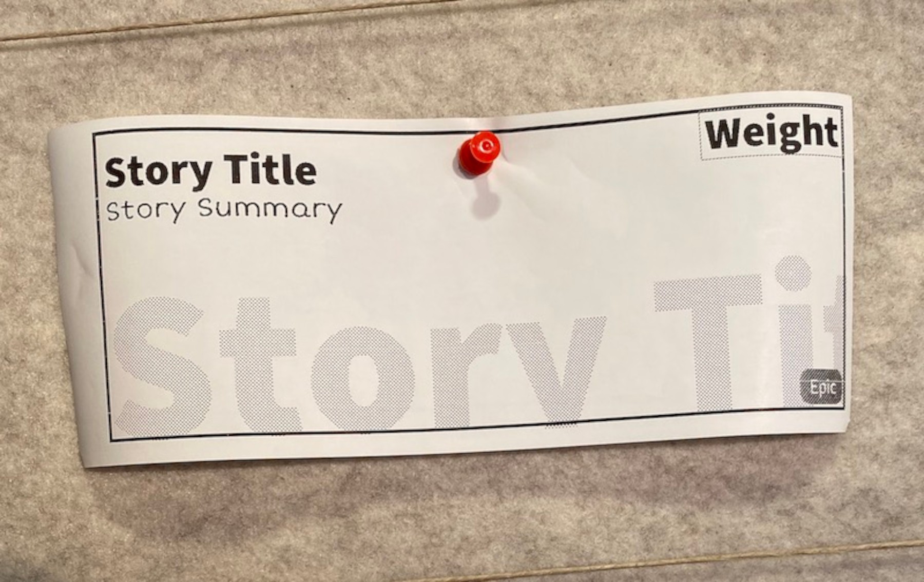 Possy User Story Kärtchen