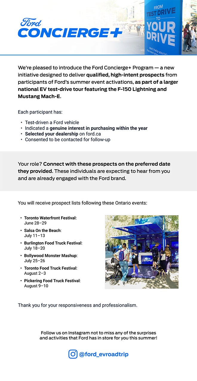 Email test-drive follow up