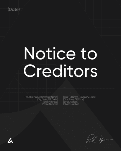 Notice to Creditors