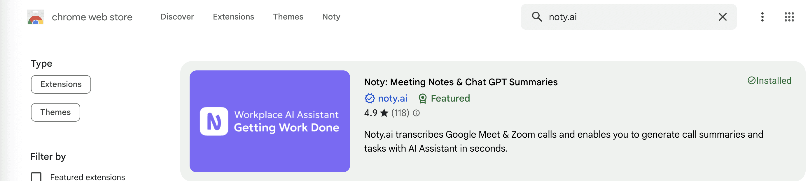 download Noty Chrome extension