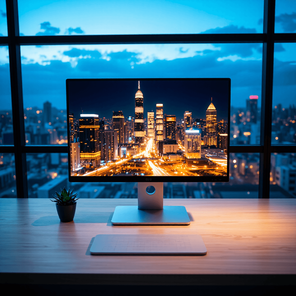 product photography of High-definition monitor