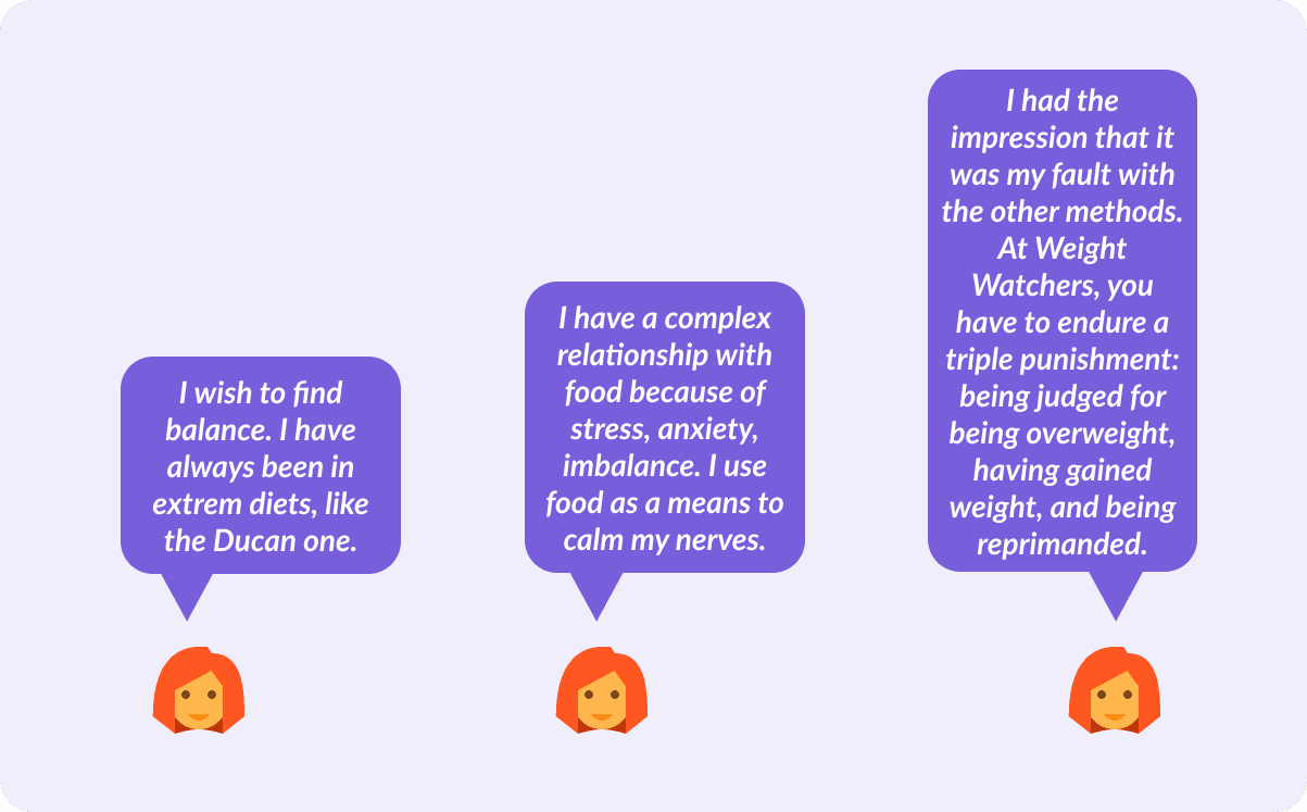 Image displaying three quotes from interviewees involved in qualitative research