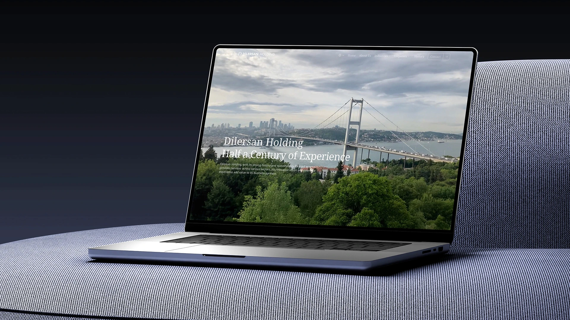 Dilersan Holding corporate brochure design representing industrial strength and history