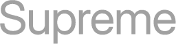 Supreme brand logo text design for fashion website