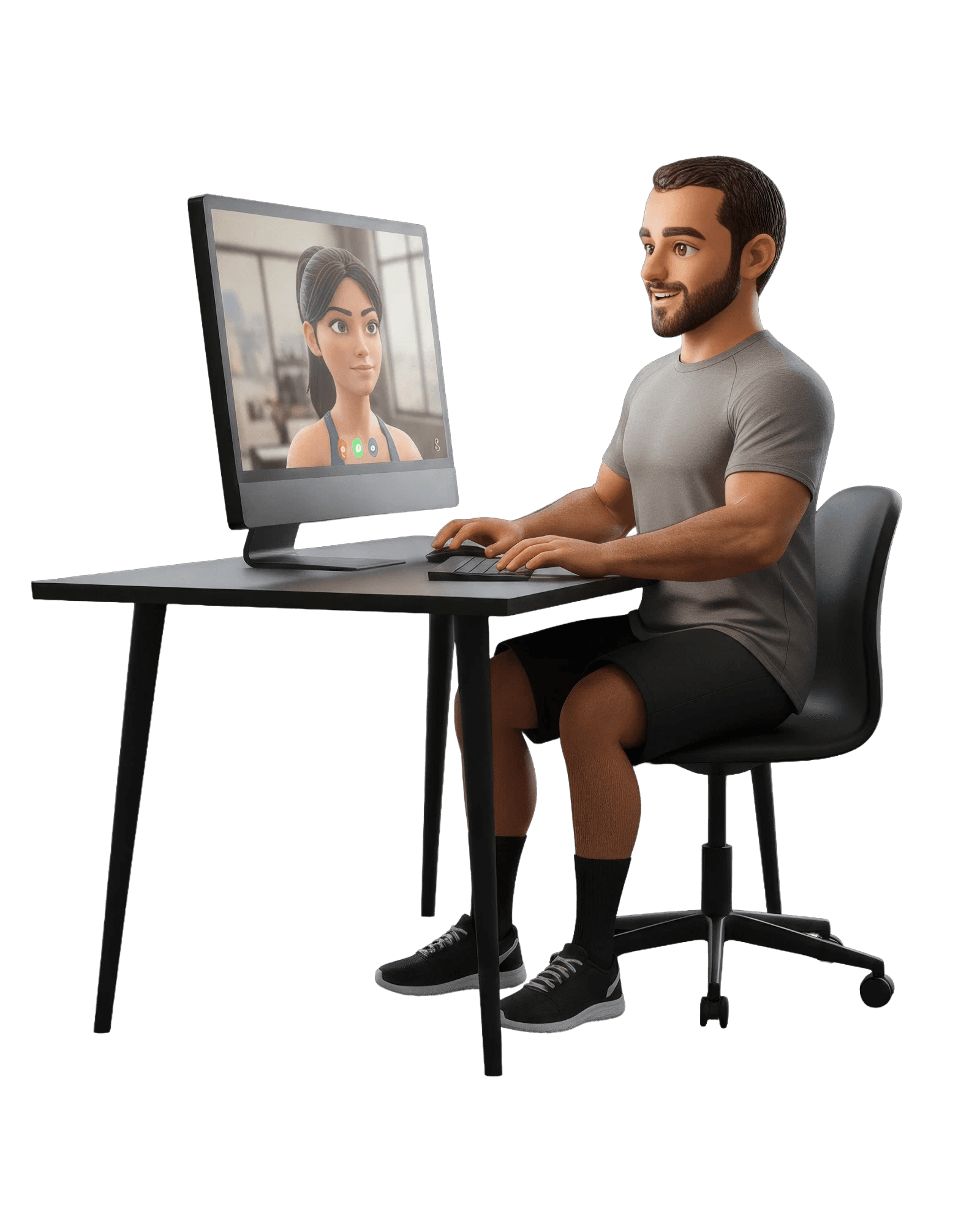 Coach Cano faisant un suivi a distance