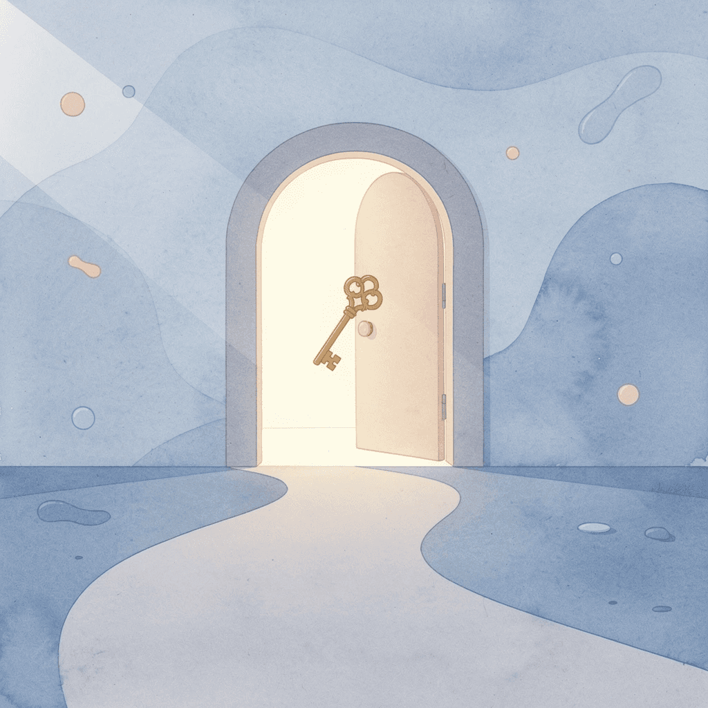 Scene of a gateway opening from experimentation into enterprise-grade production