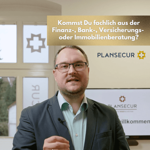 A man working on his laptop with various app icons floating around him.