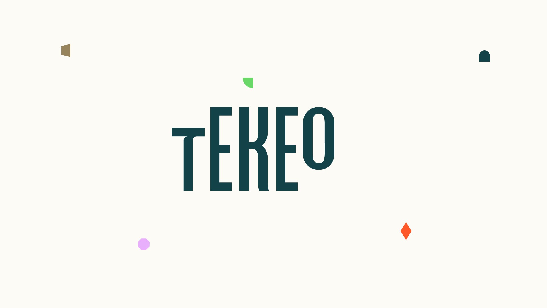 Logo typographique minimaliste sur fond beige