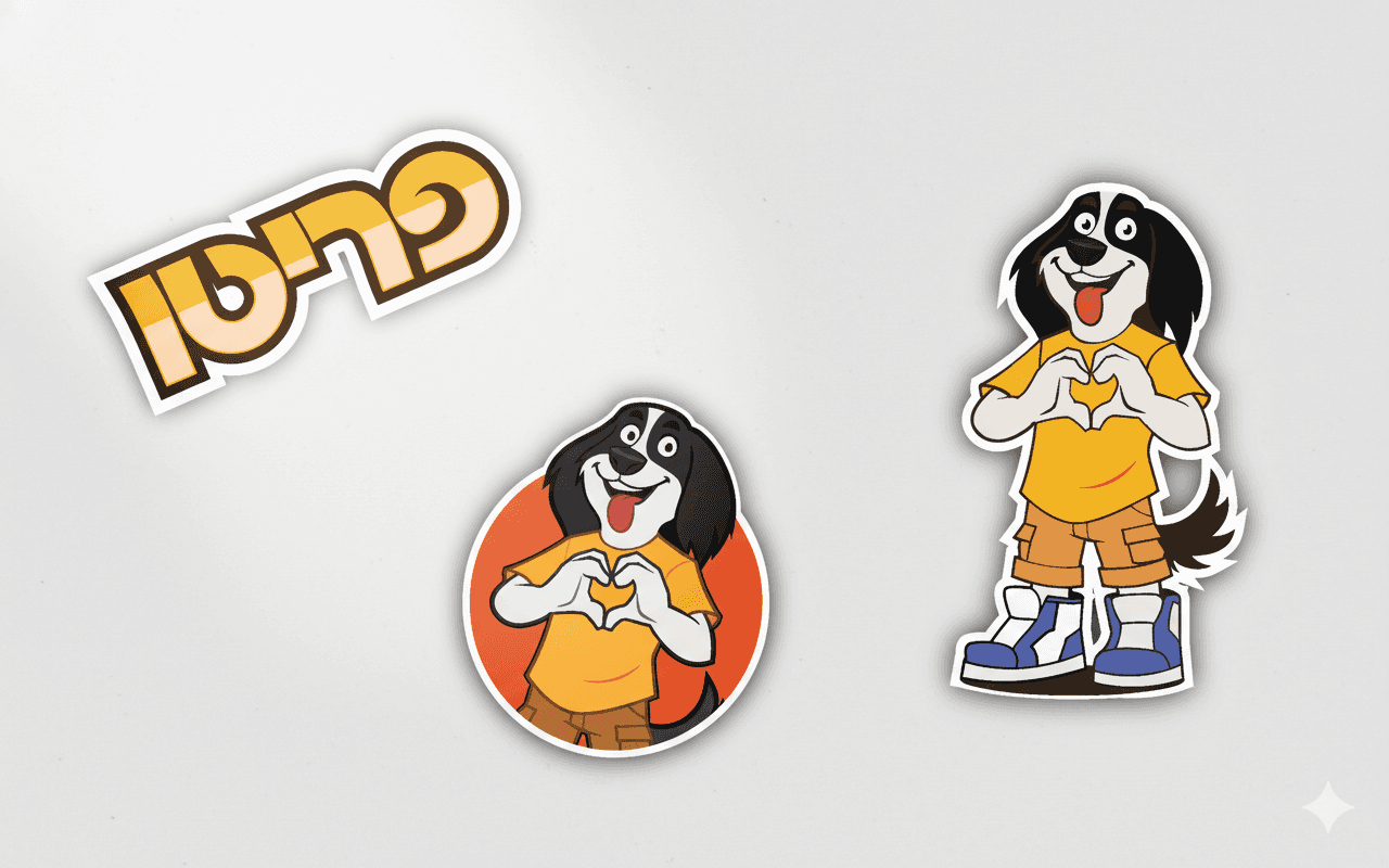 Prito brand banner featuring the illustrated girl-and-dog logo on a yellow background.