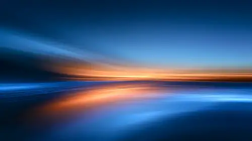Light Studies 14 — blue, orange, dusk; abstract, light background