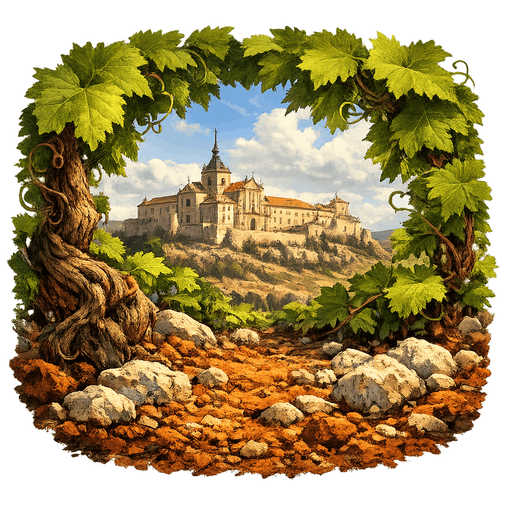 Detailed graphic of the Uclés wine region.