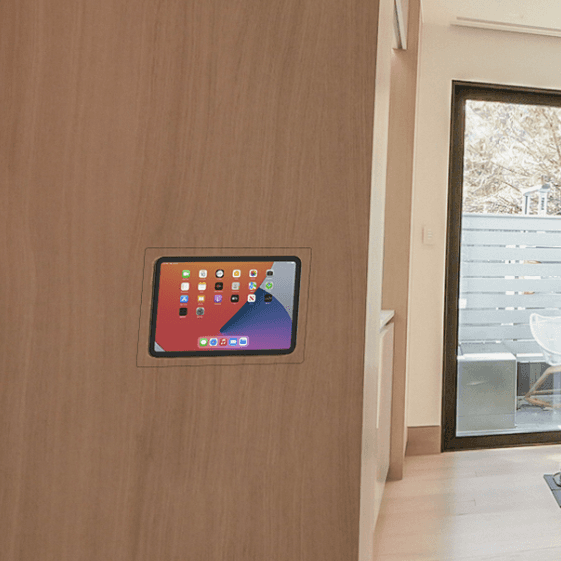 Trufig integrated control interfaces for flush mounting touchscreens and automation panels in custom homes in British Columbia
