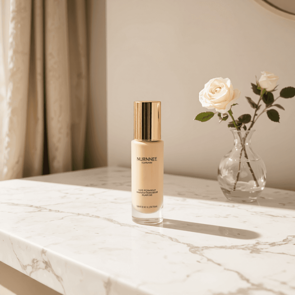 product photography of Cosmetics - Foundation Bottle