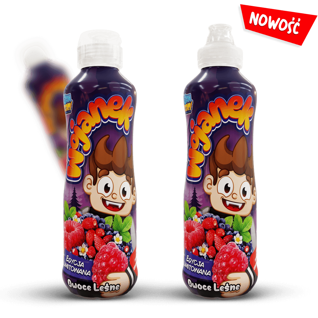 Wojanek – napój owocowy w butelkach, smak owoce leśne