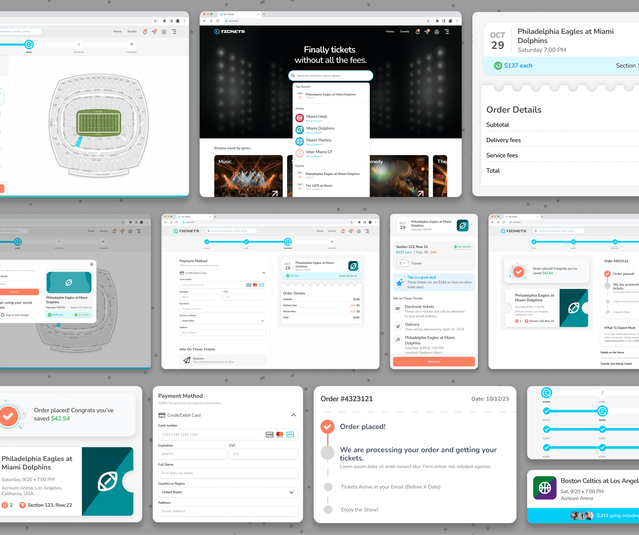 EQ Ticket Checkout Flow Components