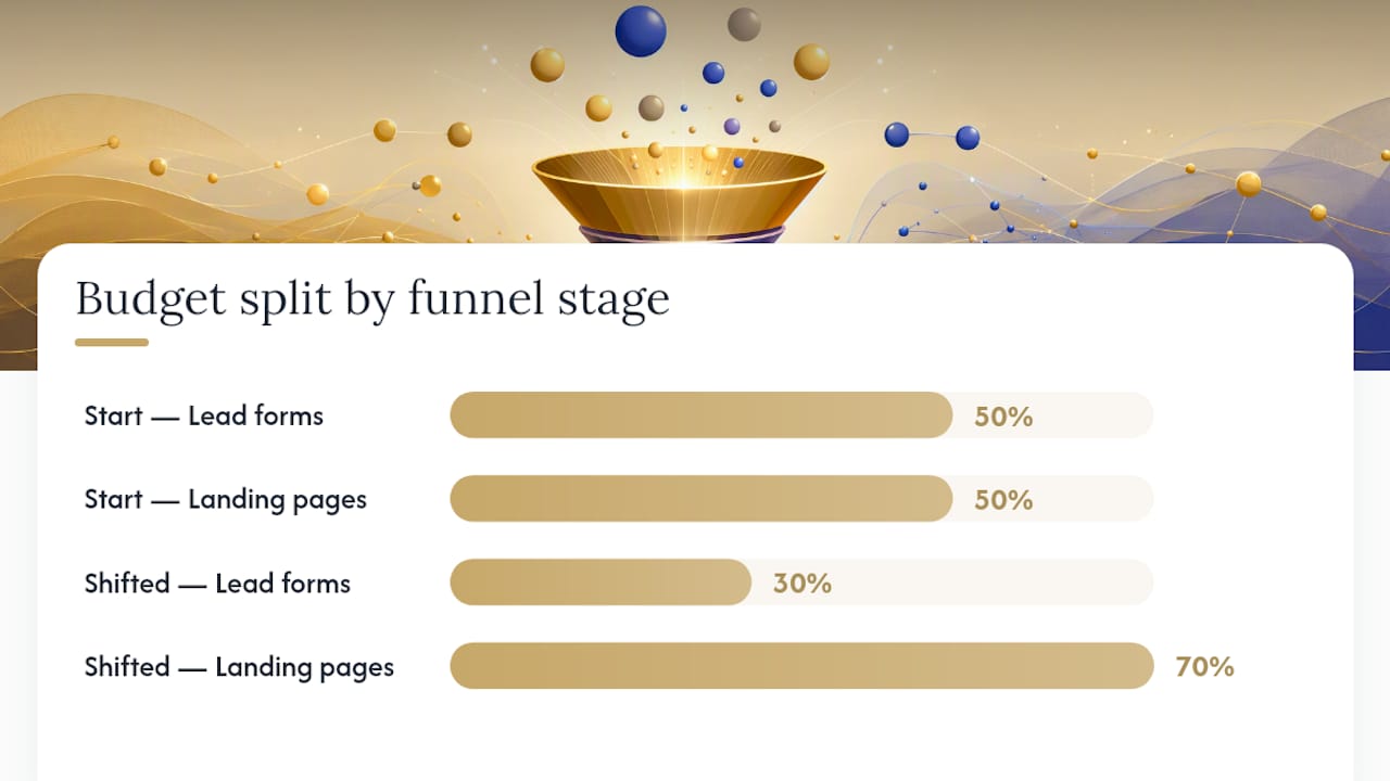 Hybrid Strategies: Splitting Budget by Funnel Stage — overview diagram