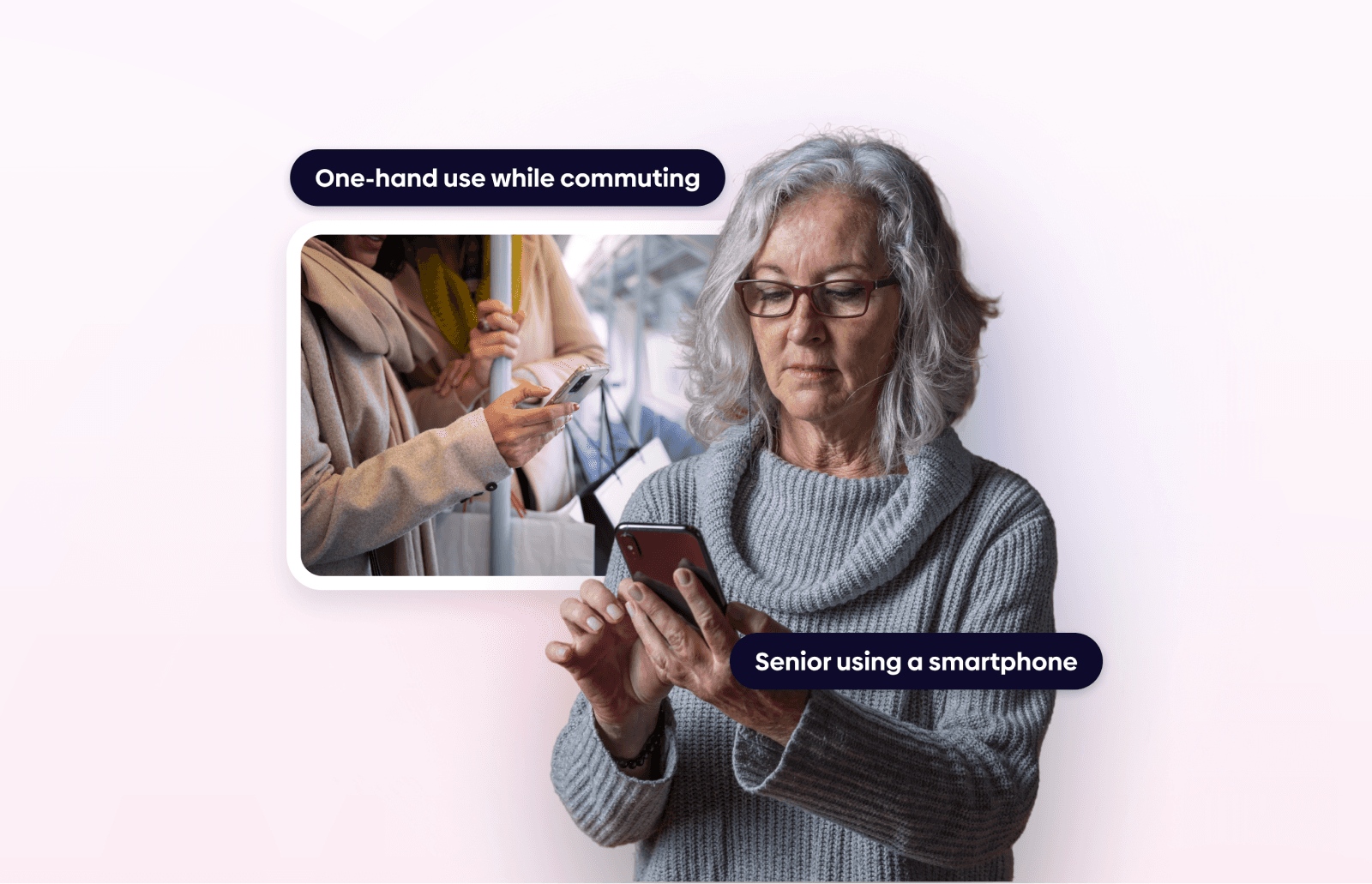 Example showing how designing with the user’s context in mind creates interfaces that are more appropriate for real usage situations.