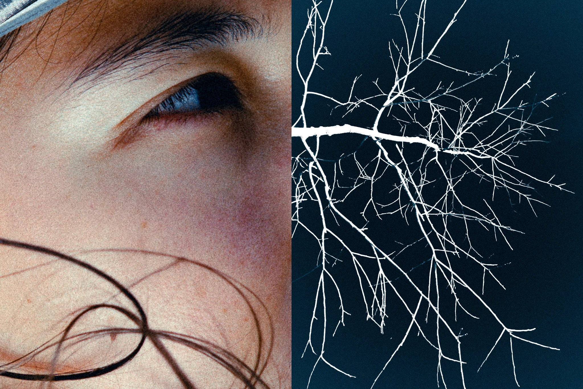 Soar Running — picture of running girl in ice reflection.