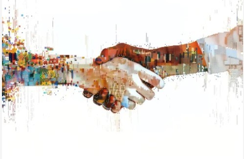 husband and wife working happily on a laptop