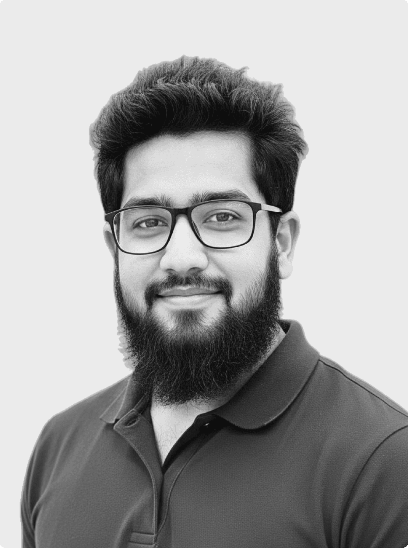 Man on a white background portrait