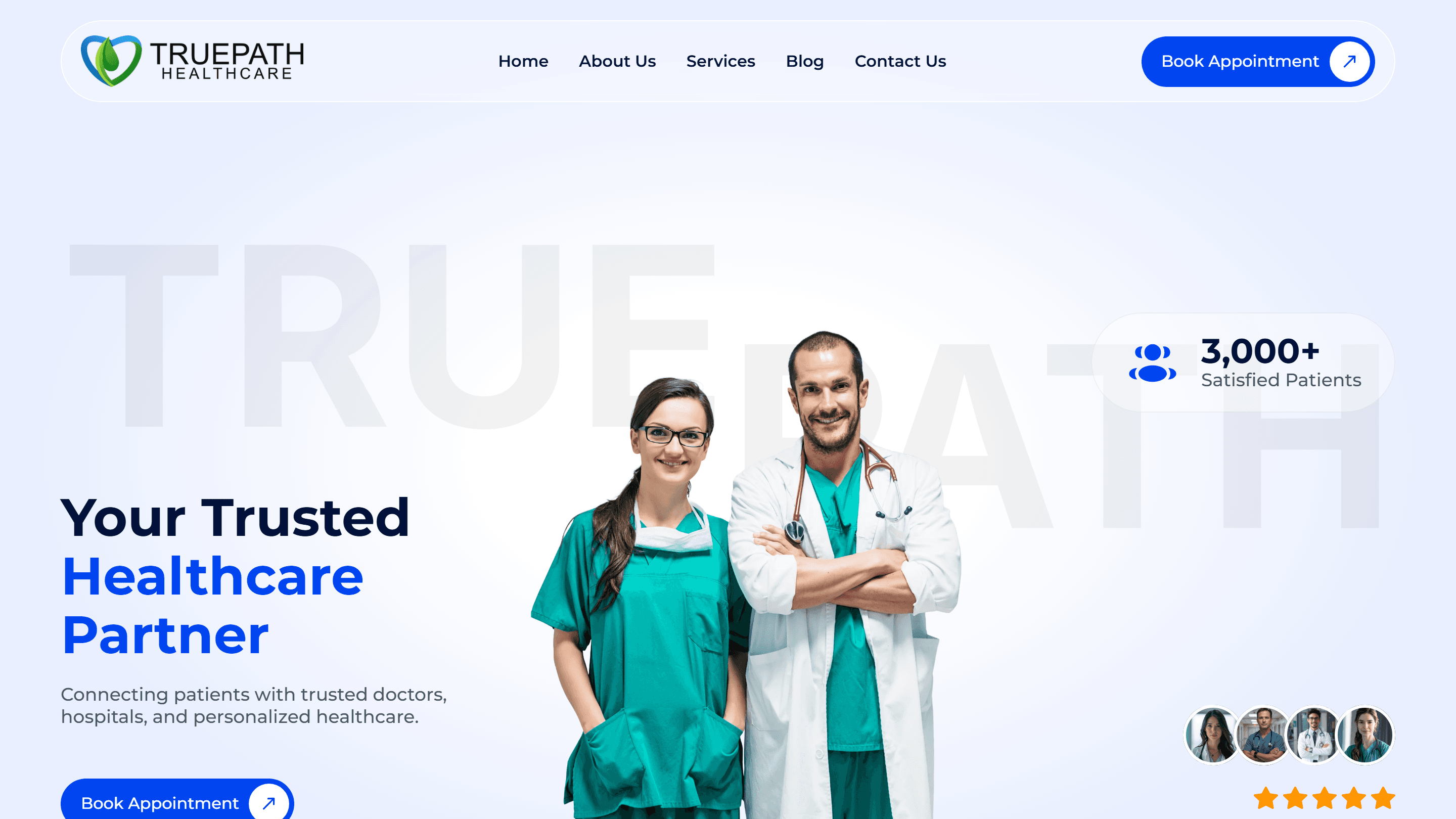 Truepath Healthcare website designed by Spreenge Digital