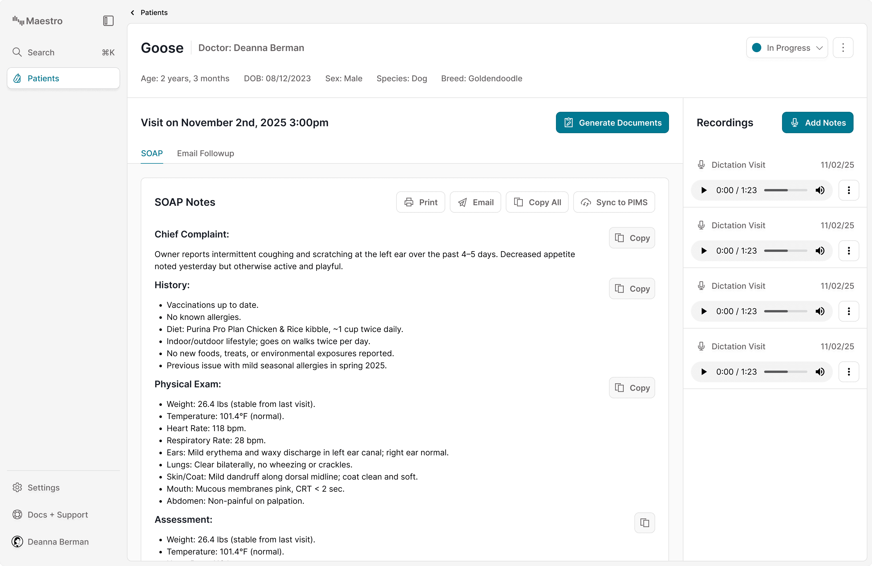 An image of Dreelio's dashboard