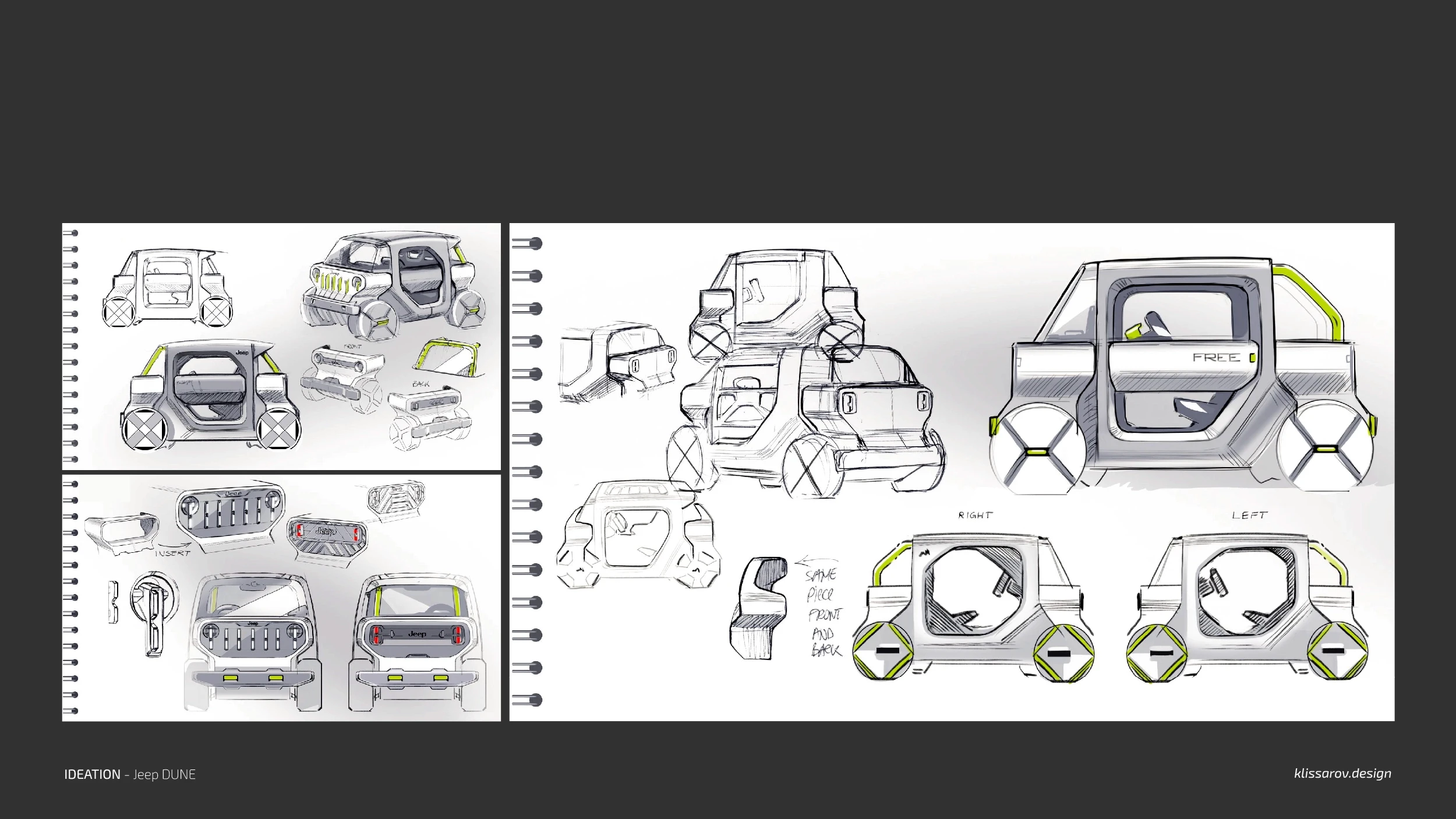 Jeep dune ideation sketches