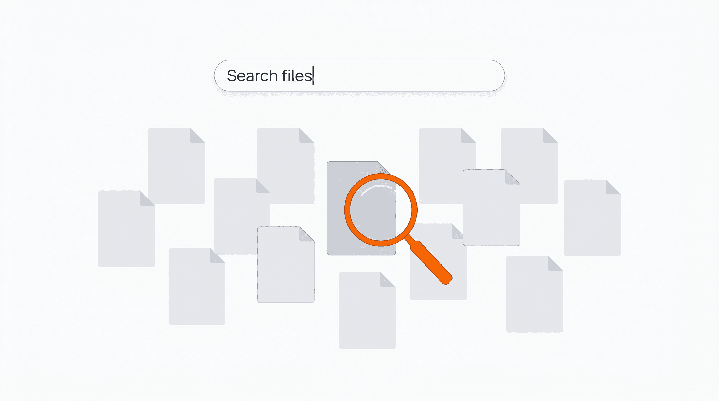 Ilustrasi pencarian dokumen yang sulit karena file tidak memiliki metadata yang jelas.