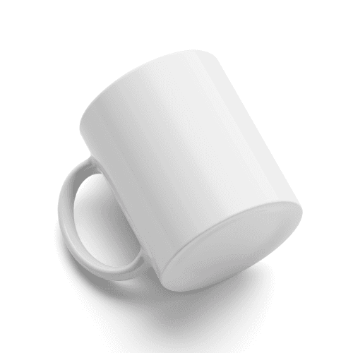 Mug mockup with isometric view