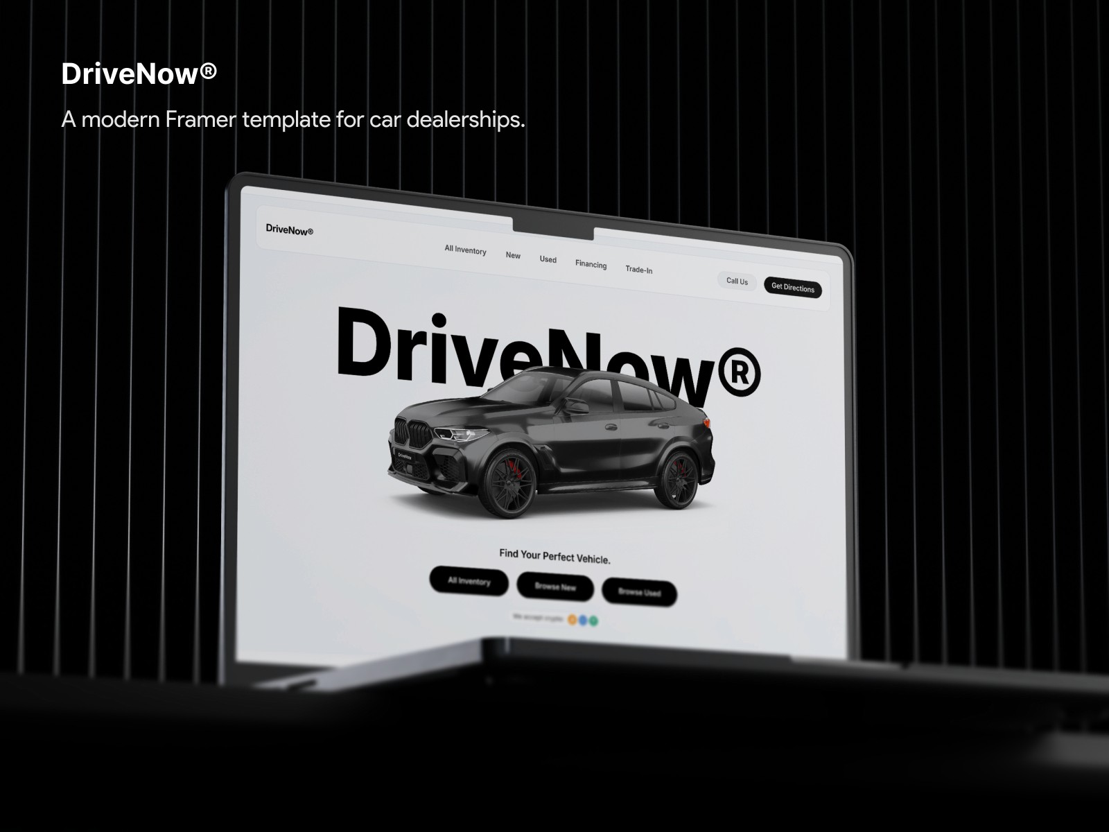 DriveNow — 黑白极简网站设计灵感