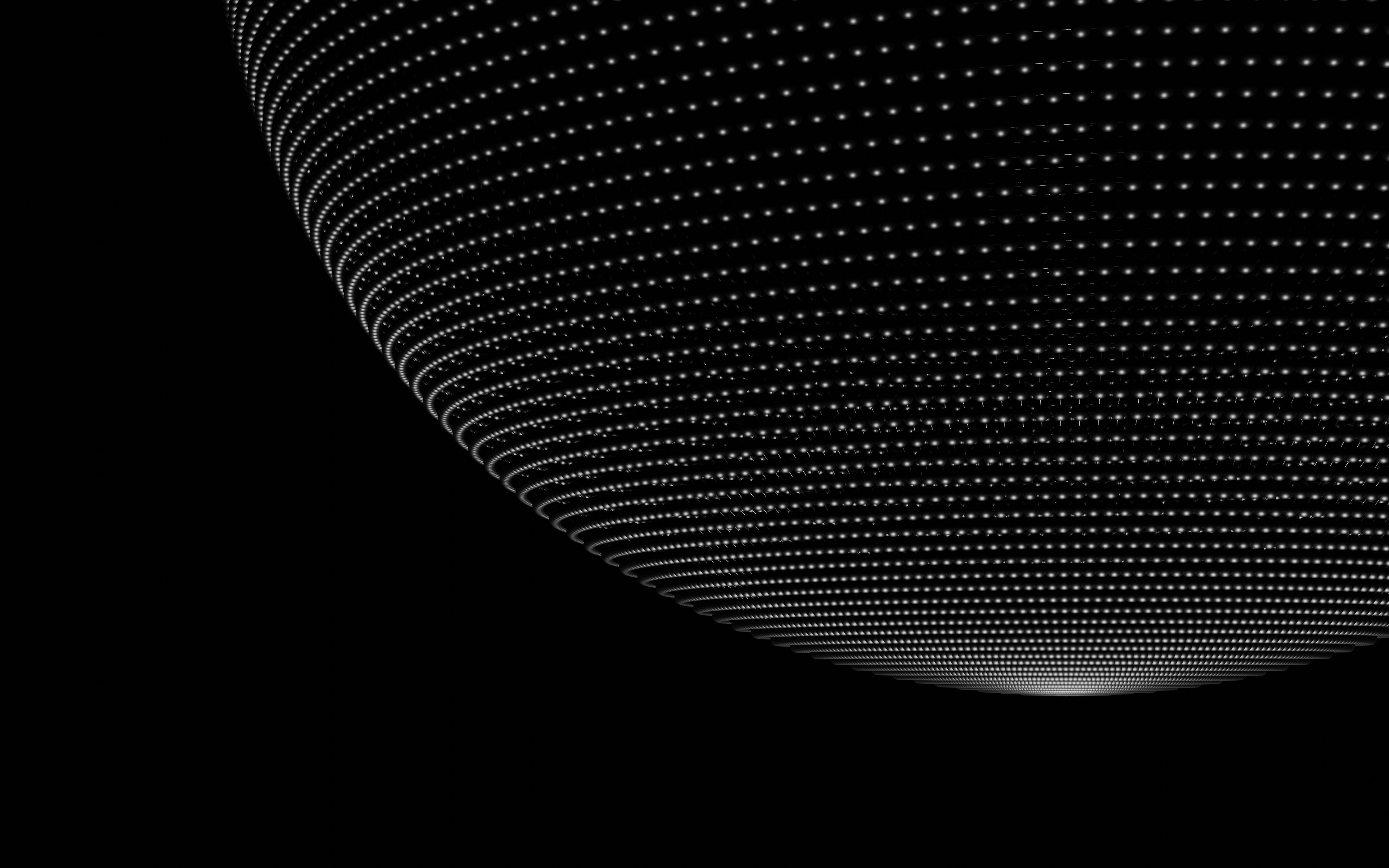 Extreme close-up black and white photograph of a human eye