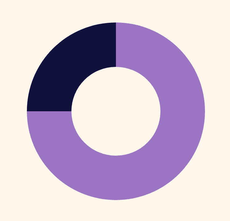 pie chart mostly selected