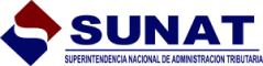 Logotipo oficial de la SUNAT, Superintendencia Nacional de Aduanas y de Administración Tributaria.