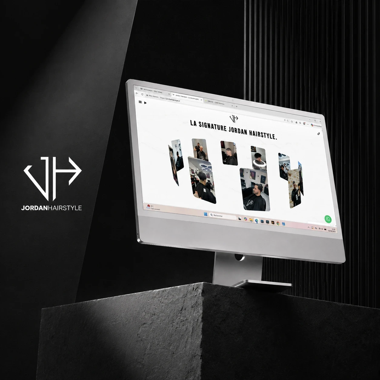 Site web Jordan Hairstyle sur ordinateur