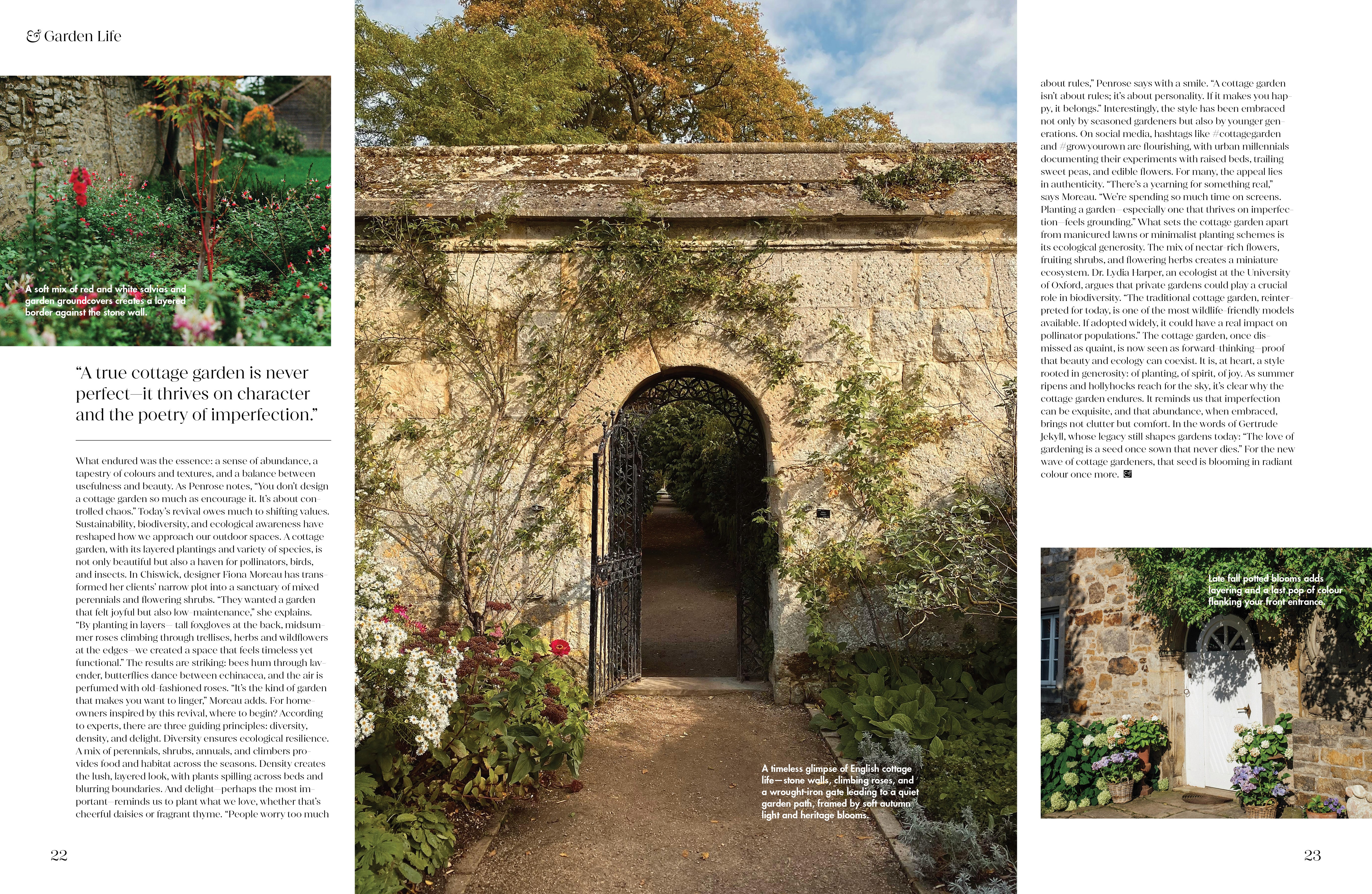 Magazine spread mini-feature article