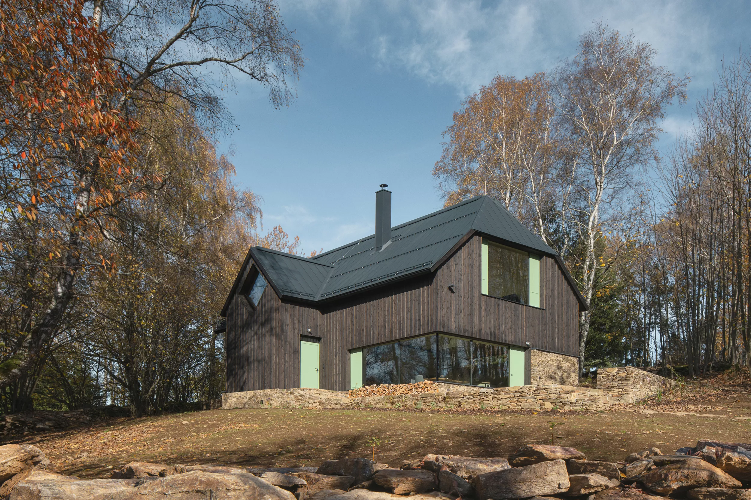 Bezrámové zasklení chata Šumava