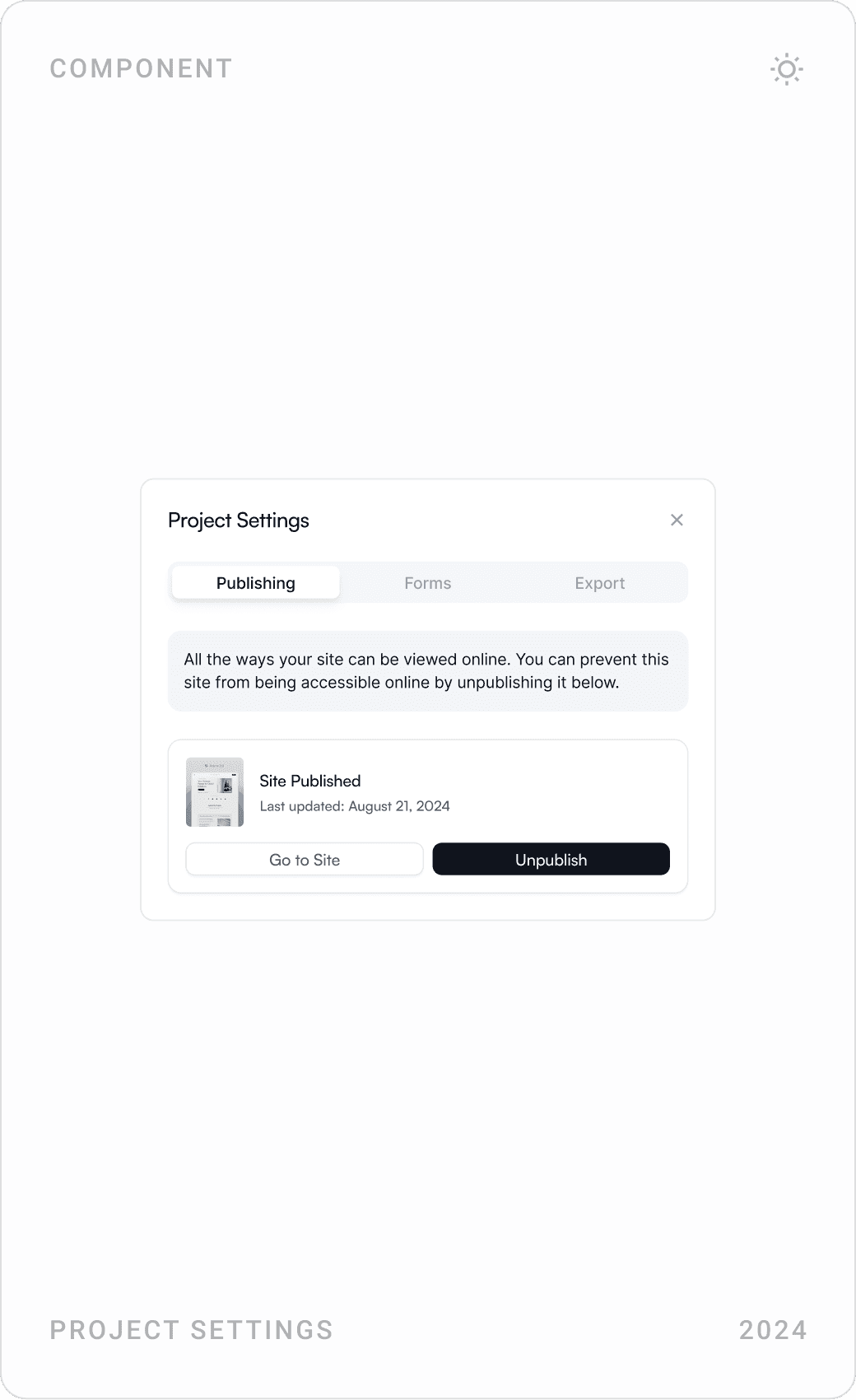 Professional Project Settings Management Design