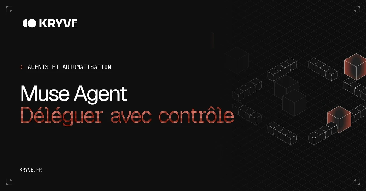 Muse Agent — Déléguer avec contrôle, couverture Kryve graphite et corail