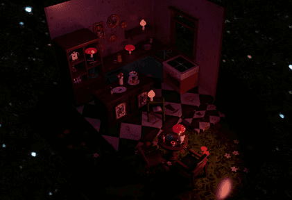 3D design of a tea party