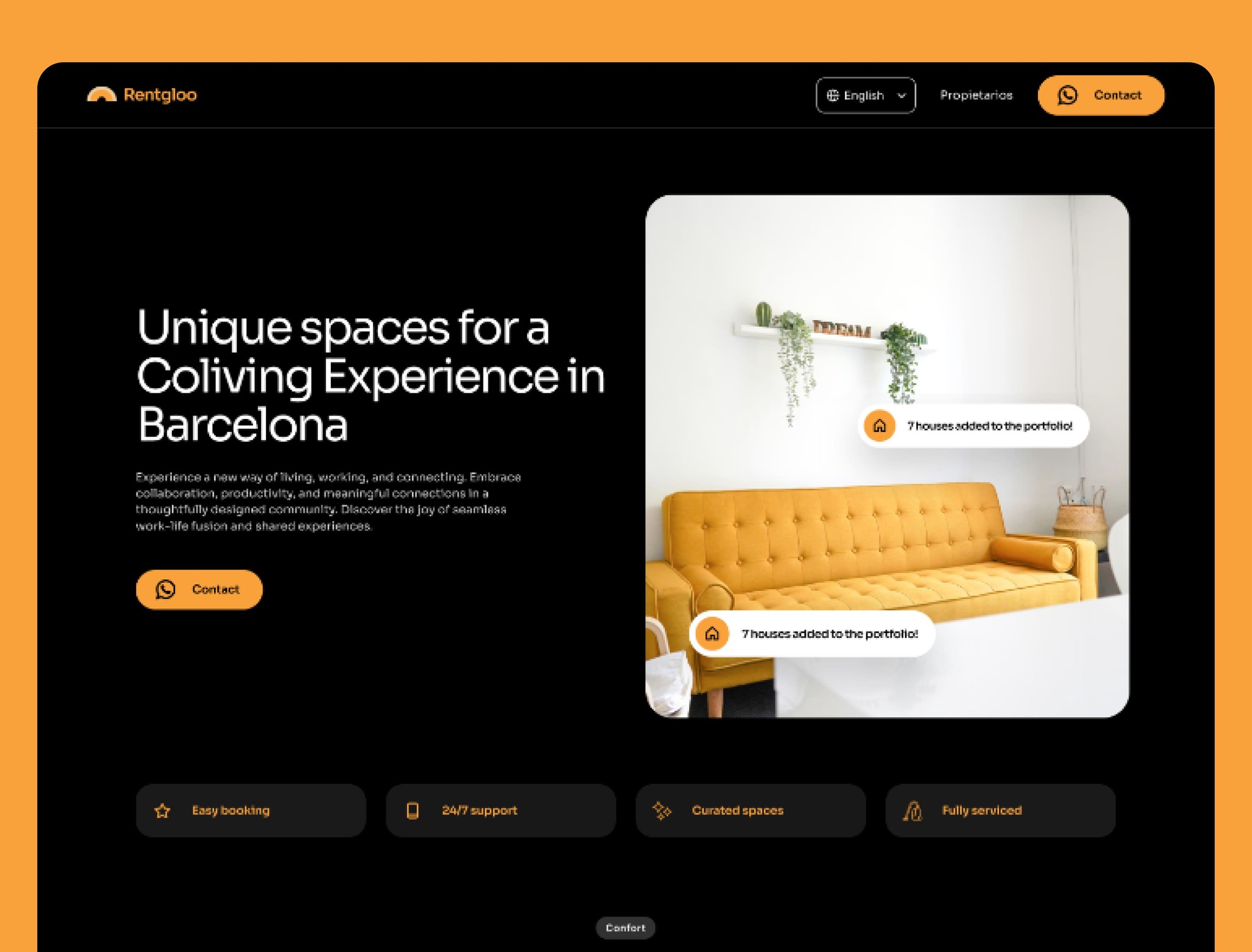 Website porfolio project for Rentgloo