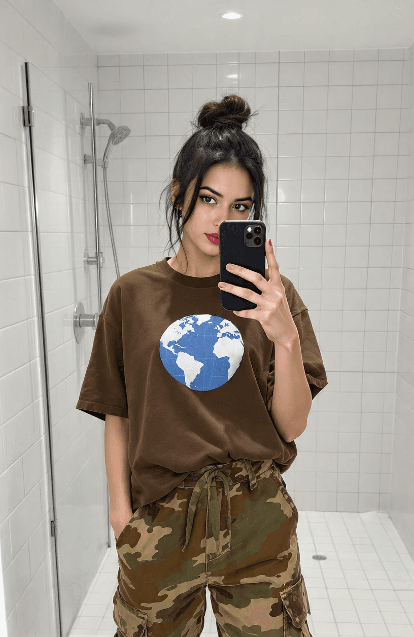 Mirror Slefie of a Woman