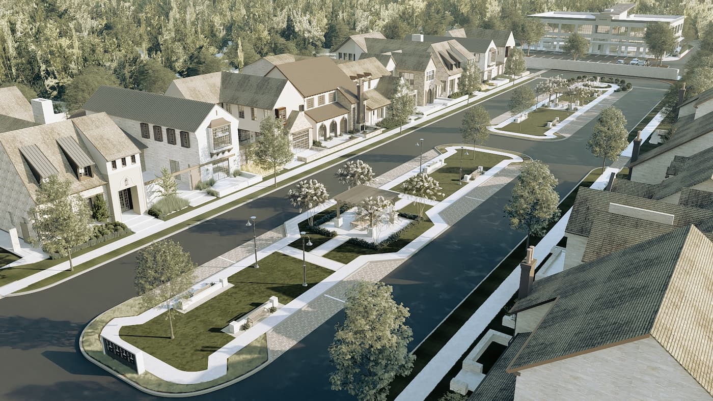 Community outdoor street landscape design