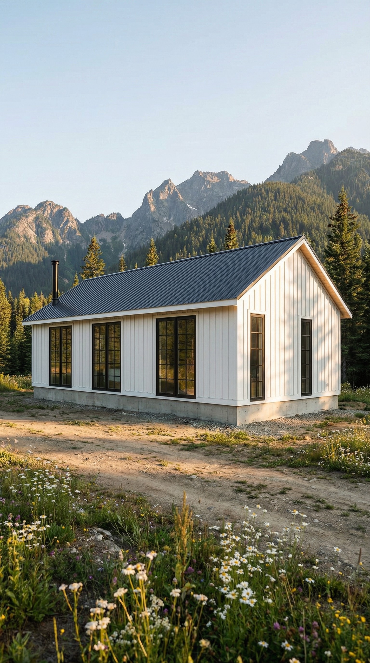 Country Farmhouse ADU in with mounatins in the background