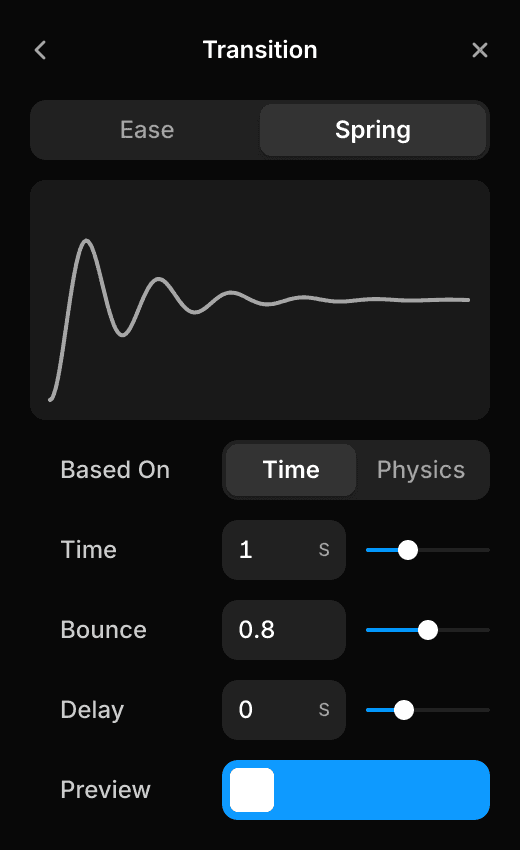 Transition Props in Framer