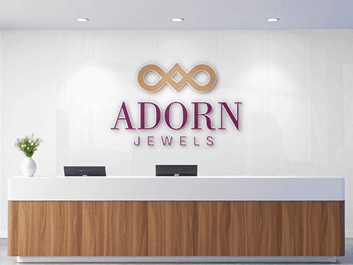 Adorn Jewels luxury jewelry logo design by Venkatesh Prasad, graphic and brand designer