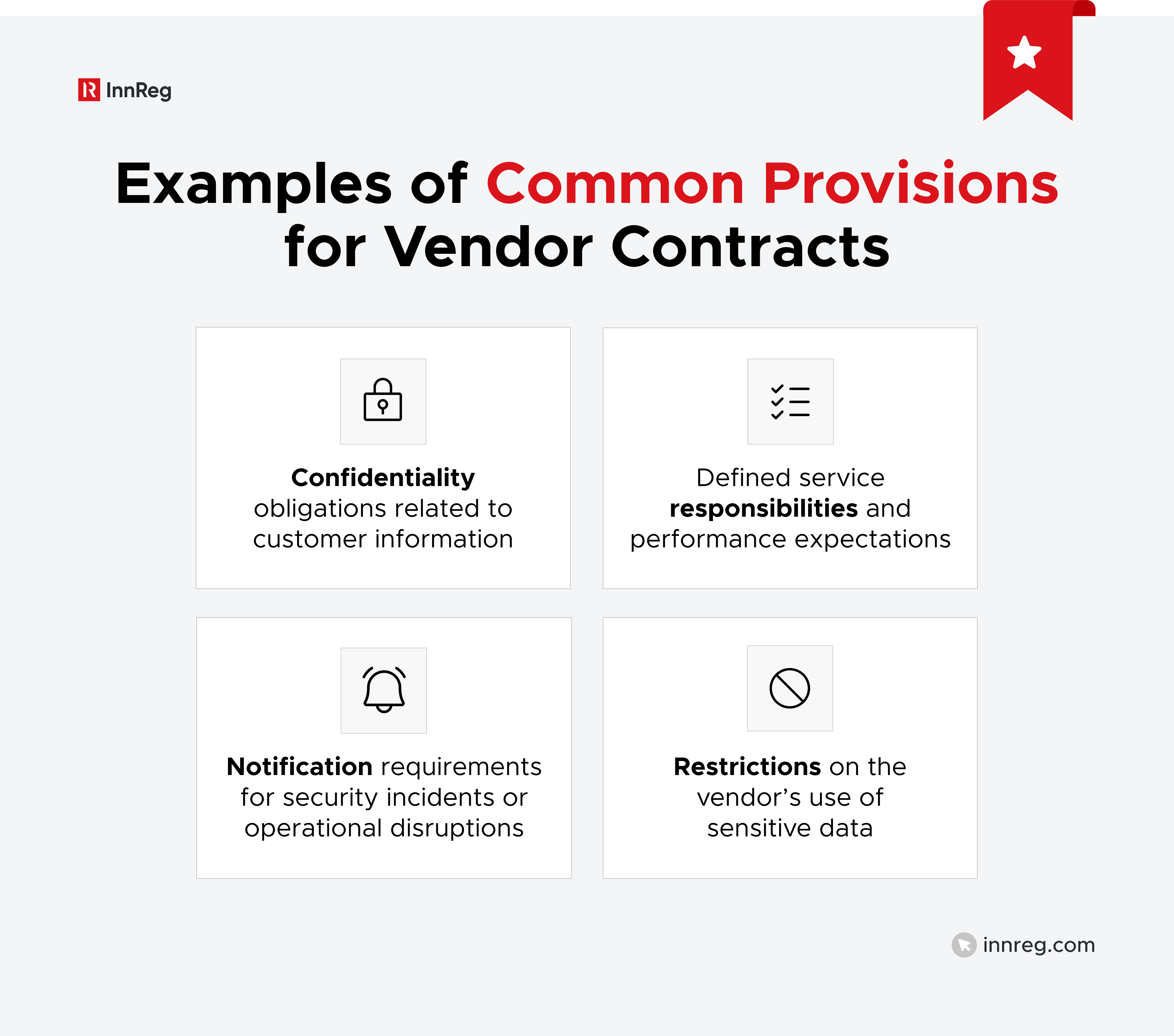 Examples of Common Provisions for Vendor Contracts