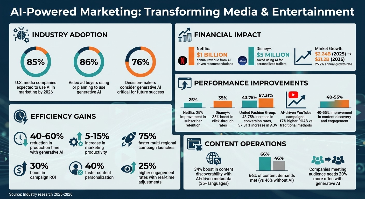 AI-Powered Marketing Impact in Media & Entertainment: Key Statistics 2026