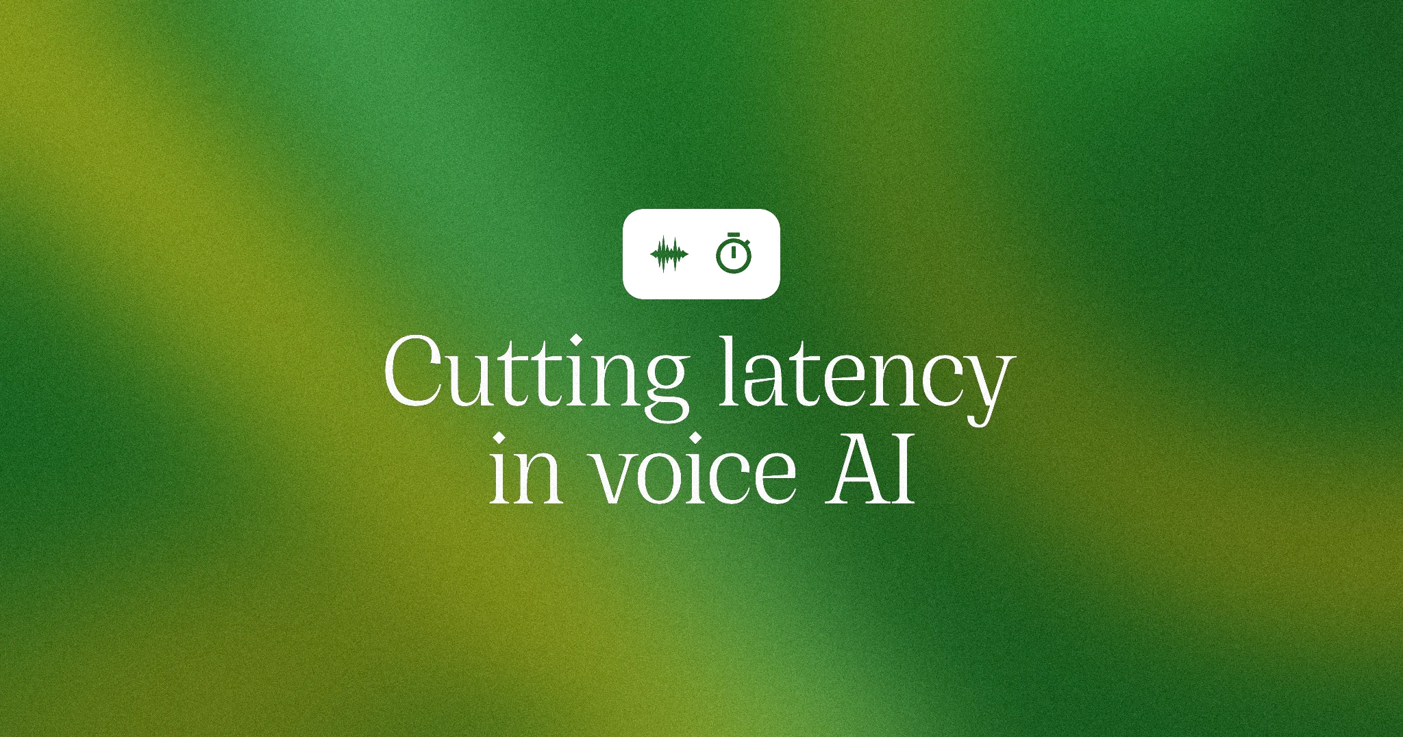 Cutting latency in voice AI
