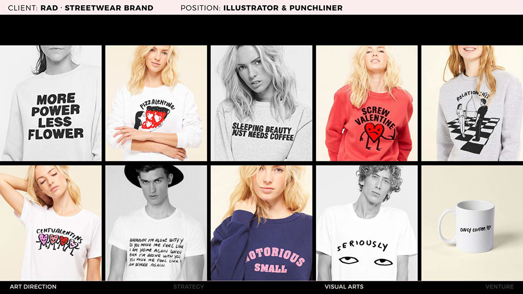 Sarah Tamani sweatshirt designs